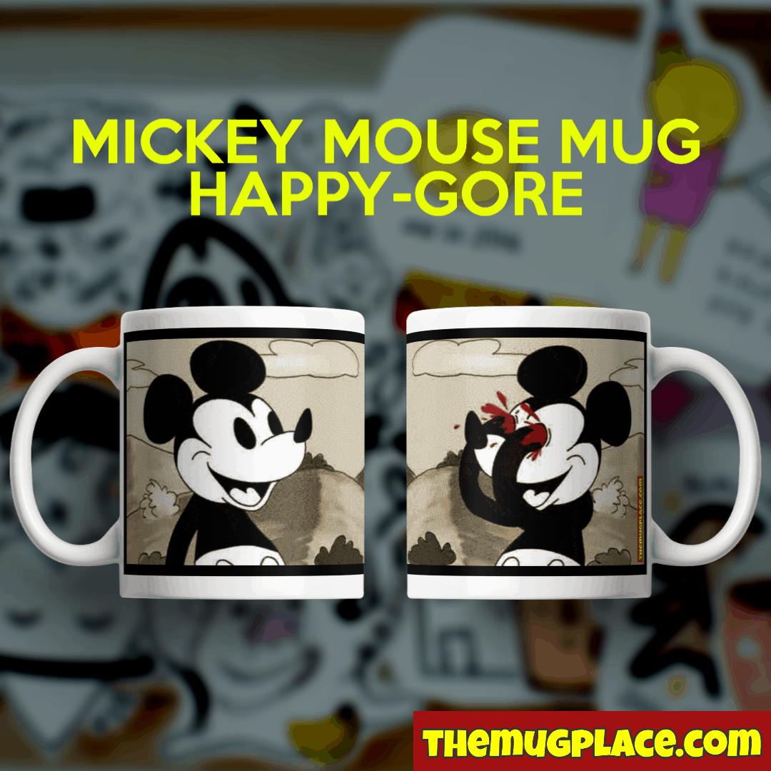 MEME Mug - Mickey Mouse Eyes Gore. Funny Mug. Optional custom mug | The Mug  Place