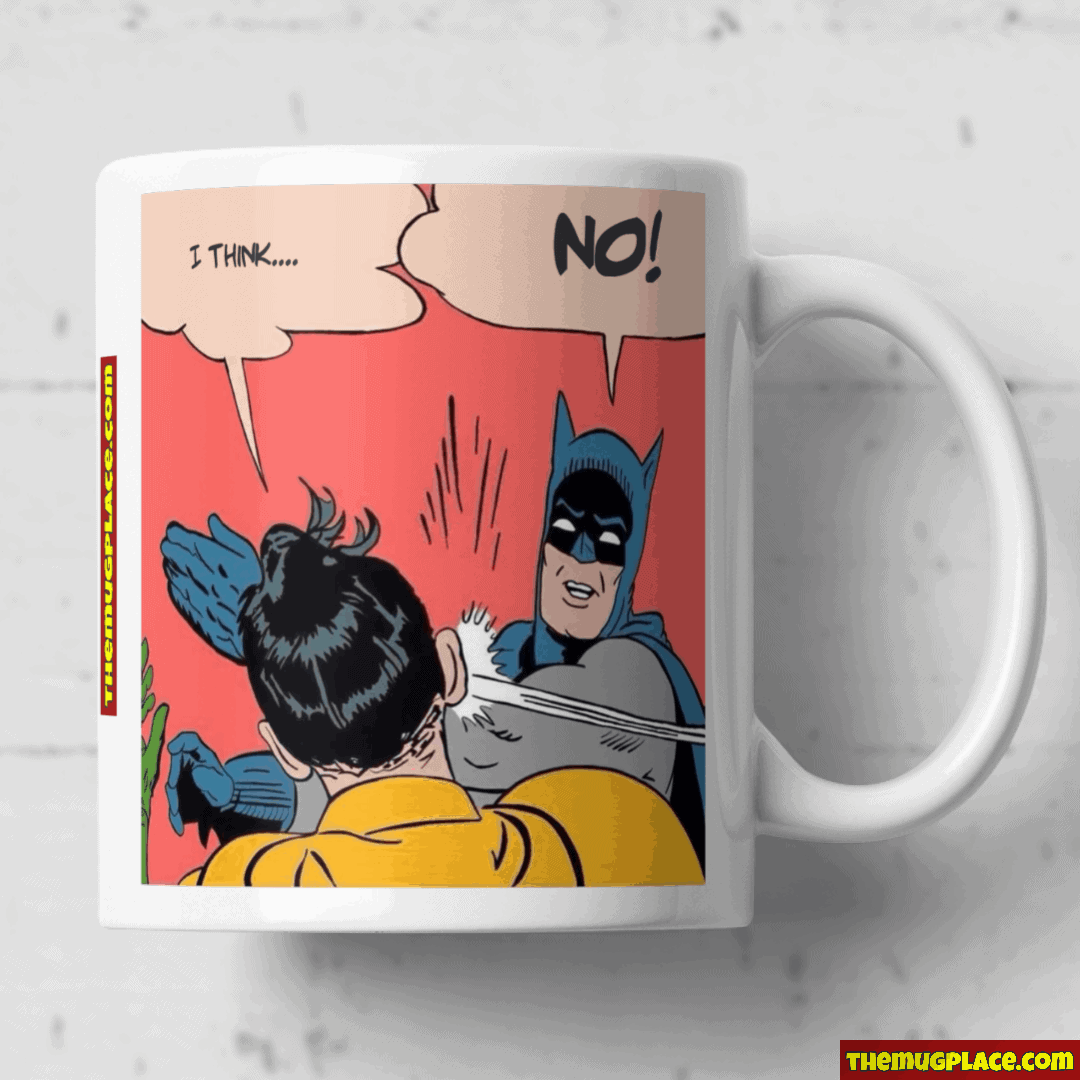 Batman Slapping Robin Funny Personalised Mug | The Mug Place