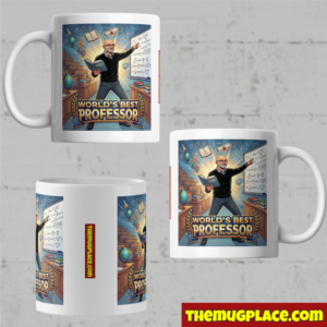 Three views of The World's Best Secondary Teacher Mug—ideal as a Teacher Gift or Best Teacher Mug from themugplace.co.uk.