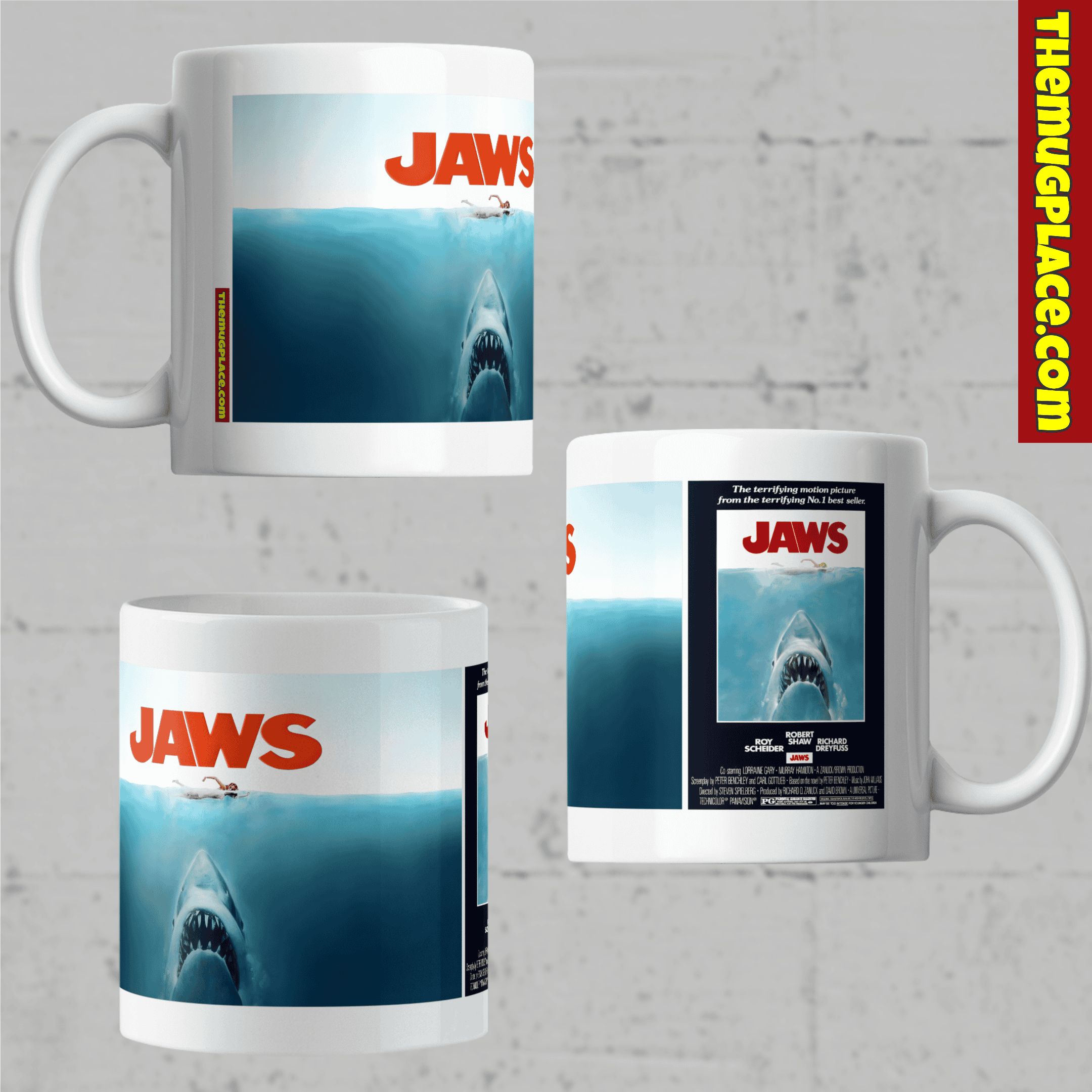 JAWS Original 1975 Movie Poster Mug - Image 5